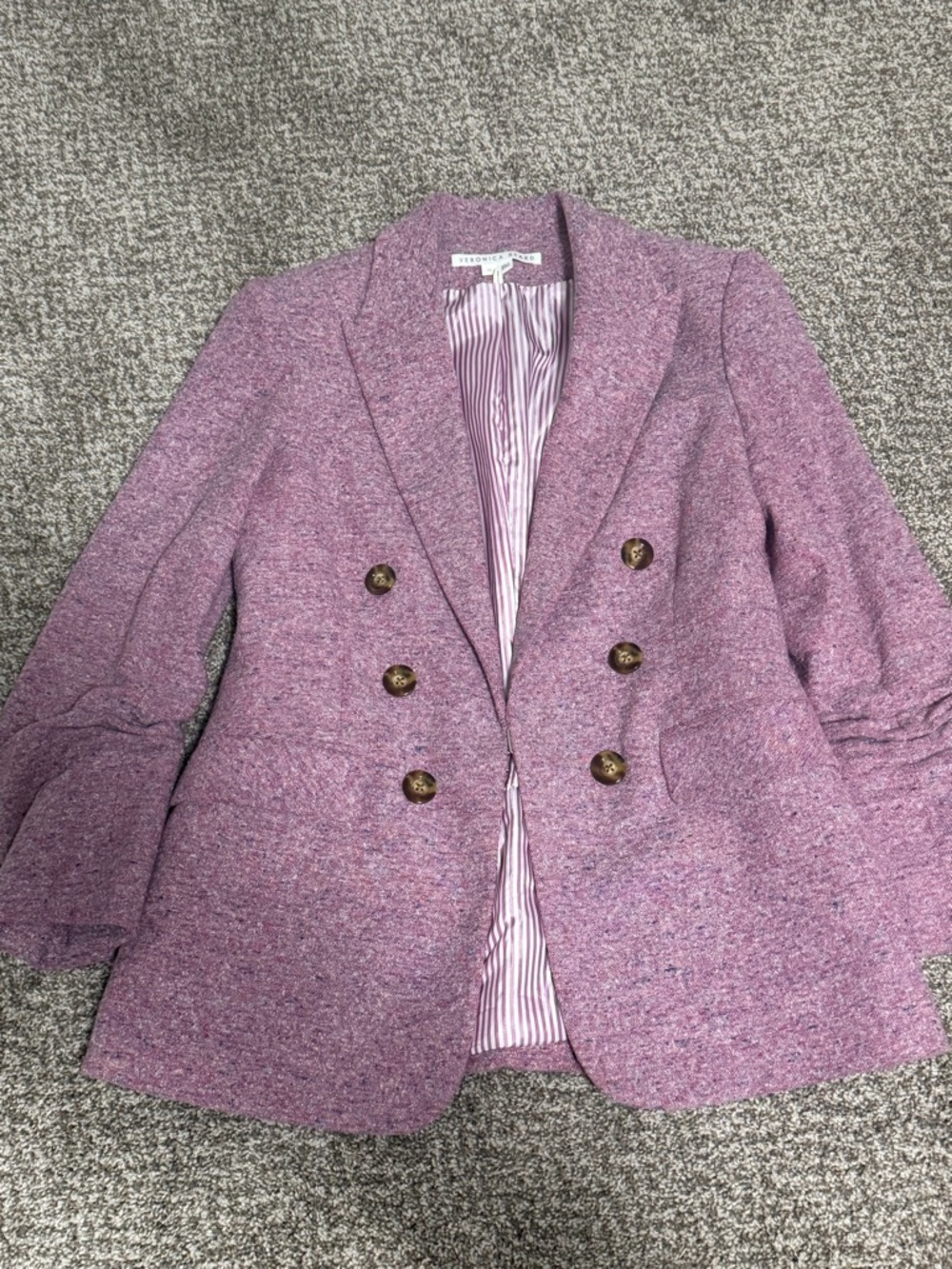 Veronica Beard Pink Breasted Blazer
